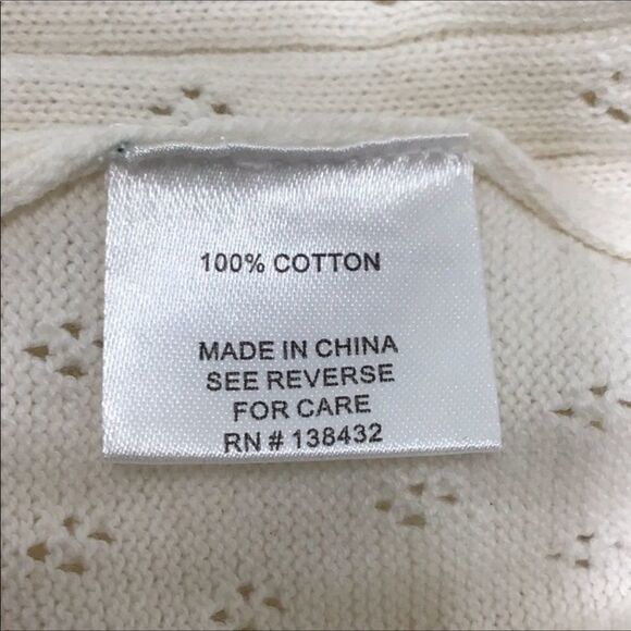 ModCloth White Cable Knit My Treat Neutral Pullover Sweater Sizes 1X New - Picture 5 of 6